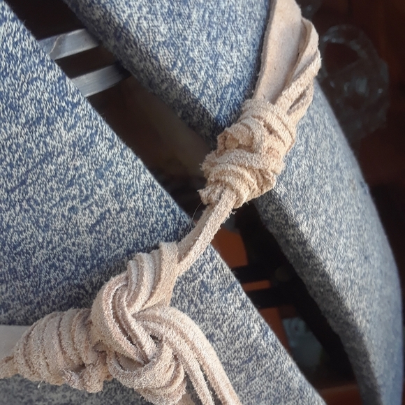 Tribal 70s 80s suede leather tasseled belts - Picture 13 of 16